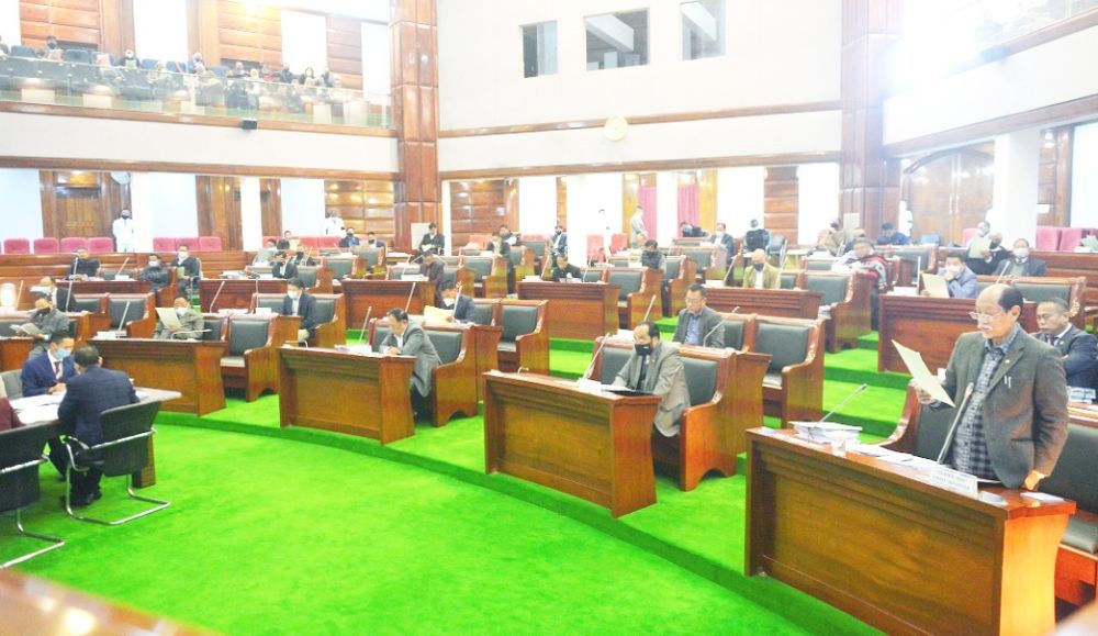 The Nagaland Legislative Assembly session underway in Kohima on February 15. (DIPR Photo)